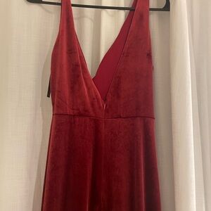 New red velvet dress from Lulus